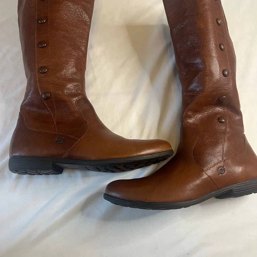 Born Save Brown Leather‎ Knee High Boots